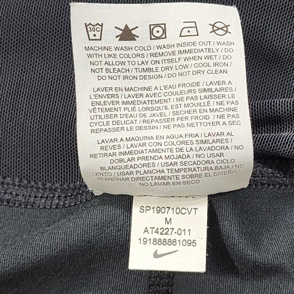 Nike Leggings Womens M Black White Power Running Ankle Training Workout Gym - Picture 5 of 10